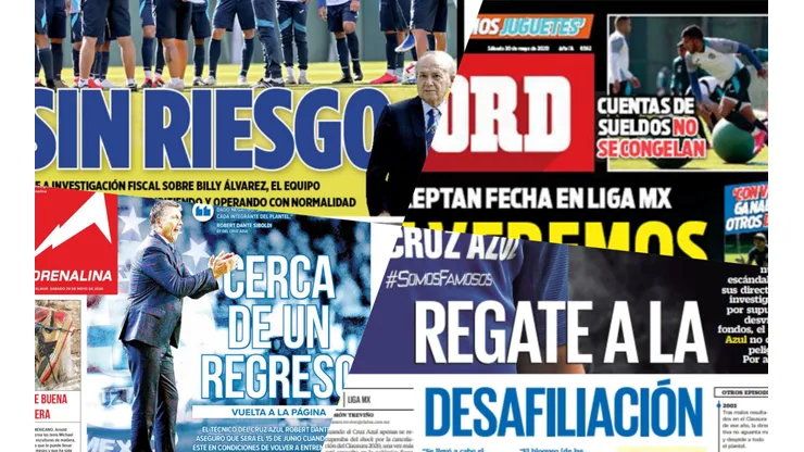Cruz Azul y su caso judicial se toman las portadas en México este sábado