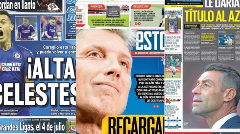 La renovación de Siboldi con Cruz Azul se toma las portadas en México