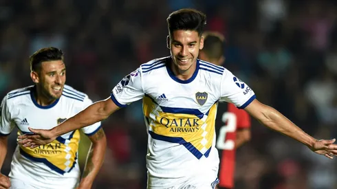 Pol Fernández en el partido entre Boca Juniors vs. Colón por la Superliga argentina