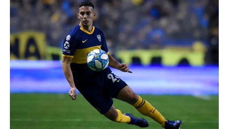 Marcone en un partido entre Boca Juniors vs. Aldosivi de la SuperLiga argentina
