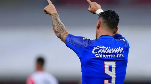 Milton Caraglio en el duelo ante San Luis en el Apertura 2019