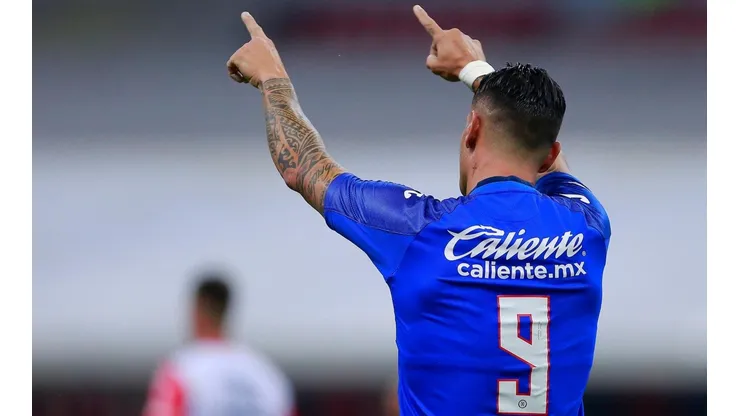 Milton Caraglio en el duelo ante San Luis en el Apertura 2019