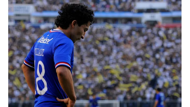 César Villaluz en un encuentro de Cruz Azul ante Pumas