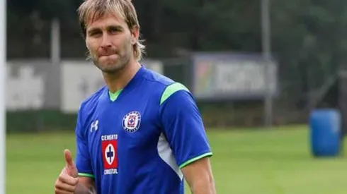 Aníbal Zurdo Rodríguez en un entrenamiento con Cruz Azul