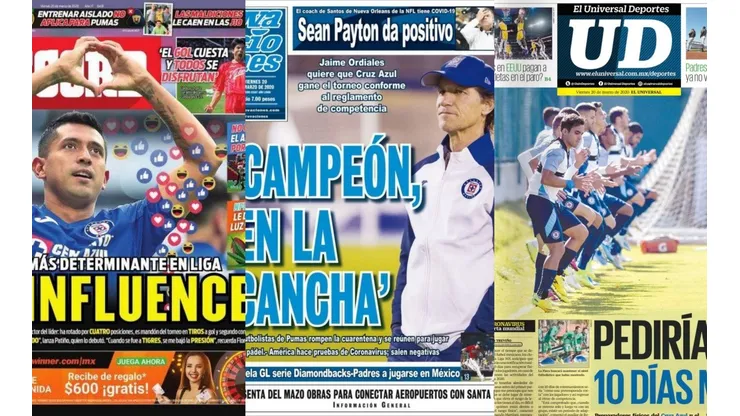 El torneo está en pausa y Cruz Azul sigue tomando las portadas