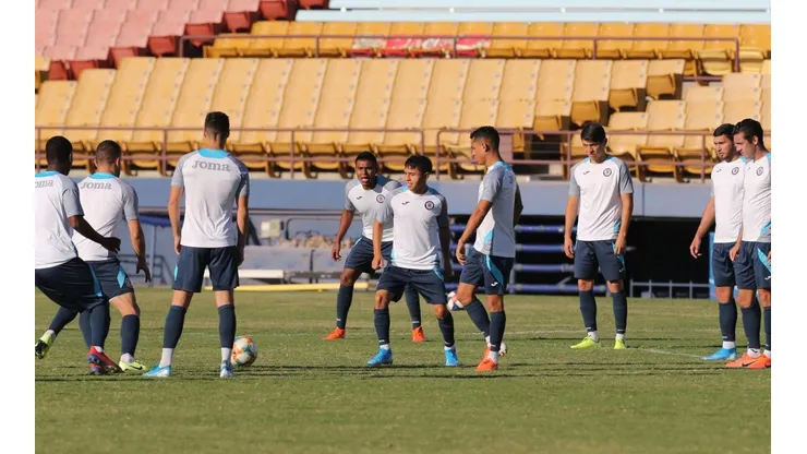 Sesión de entrenamiento de Cruz Azul