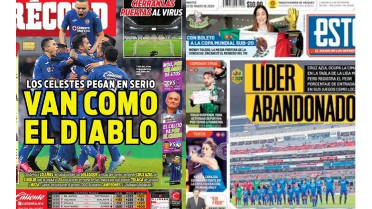 Cruz Azul y el liderato de Liga MX siguen tomando las portadas en México