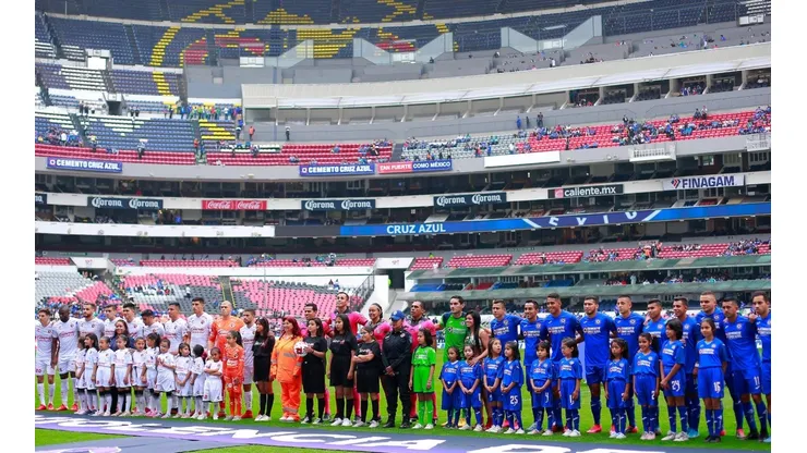 Vista de las gradas del Azteca en el duelo entre Cruz Azul y Xolos de la jornada 9 del Clausura 2020
