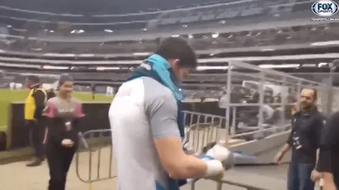 Jurado tuvo un destacable momento con la afición azul.