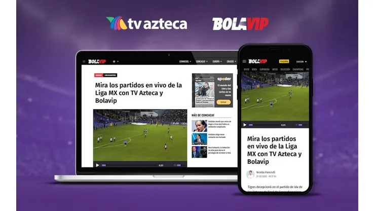 Los partidos de TV Azteca contarán con transmisión en vivo en Bolavip.
