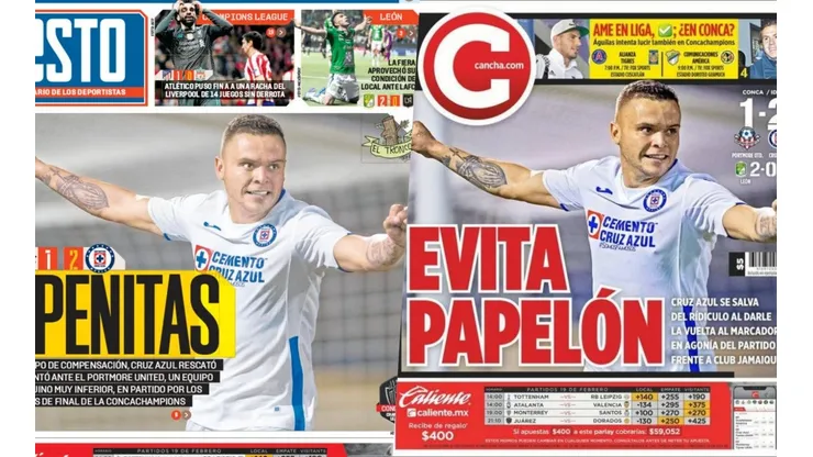 Cruz Azul y su remontada mágica se llevan las portadas en México