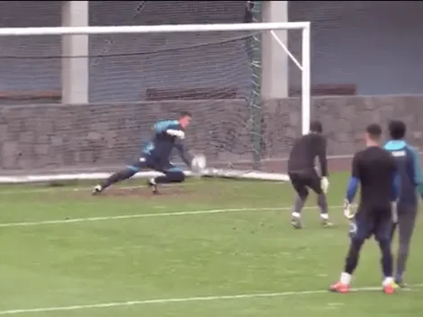 La increíble atajada de Siboldi en el entrenamiento de Cruz Azul