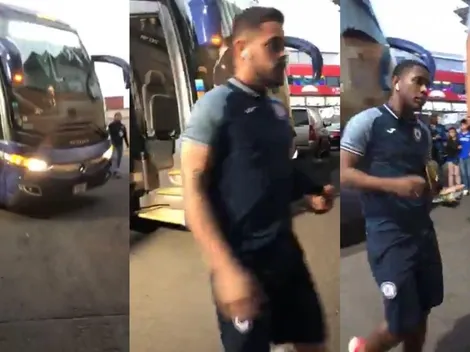 Video: Cruz Azul llega al estadio Azteca para enfrentar a Rayados de Monterrey
