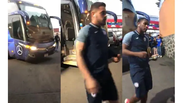 Video: Cruz Azul llega al estadio Azteca para enfrentar a Rayados de Monterrey