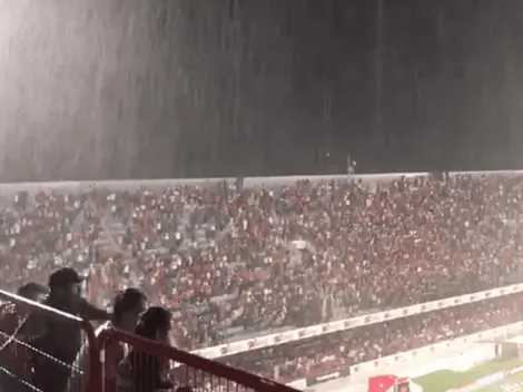 VIDEO: La torrencial lluvia que azota el Veracruz vs Cruz Azul