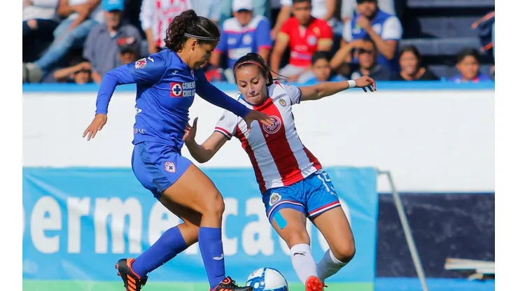 Cruz Azul enfrentando a Chivas.
