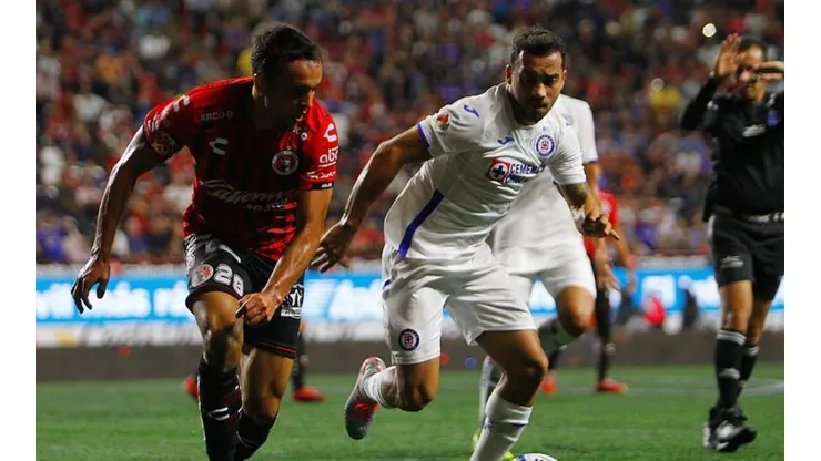 Cruz Azul enfrentando a Xolos de Tijuana.