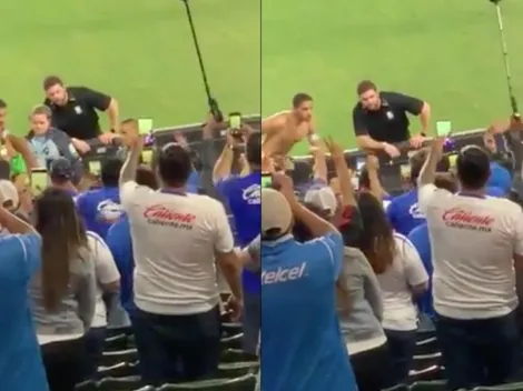 El tremendo gesto de Chuy Corona con un fan de Cruz Azul en USA