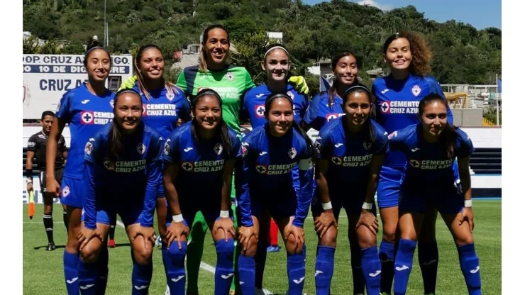 Formación inicial de Cruz Azul Femenil.