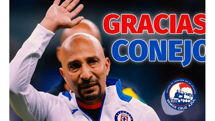 El Conejo no pudo contener el llanto en el homenaje que le realizó Cruz Azul.
