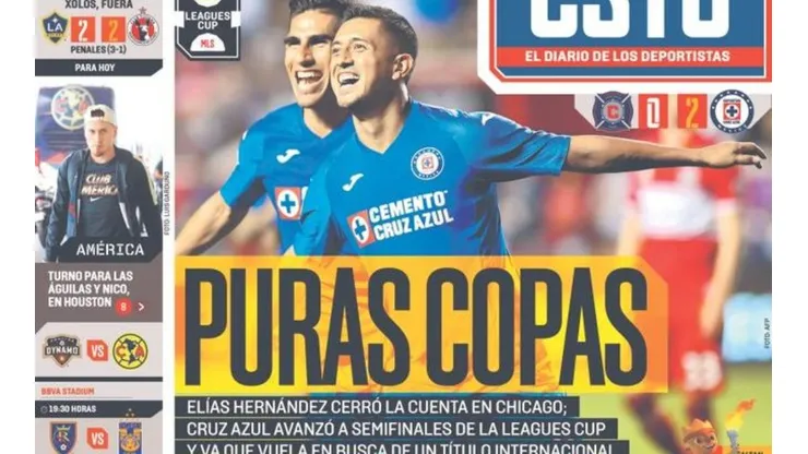 Cruz Azul y su triunfo en Leagues Cup se llevó todas las portadas
