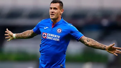 Milton Caraglio en un partido de Cruz Azul.