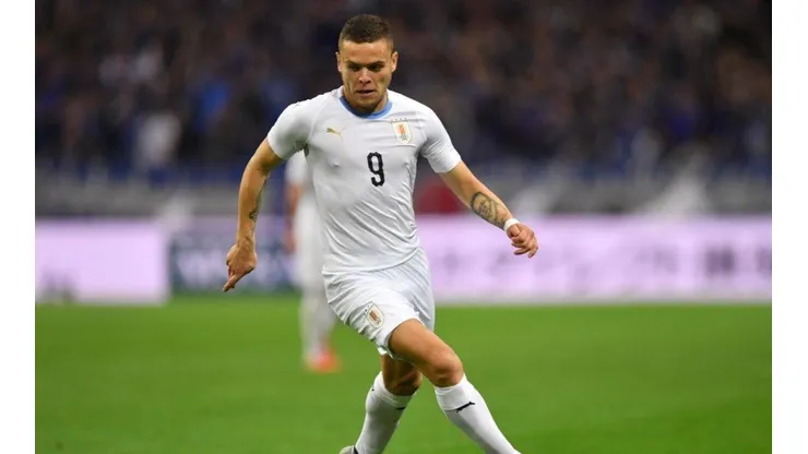 Jonathan Rodríguez en el amistoso ante Francia.