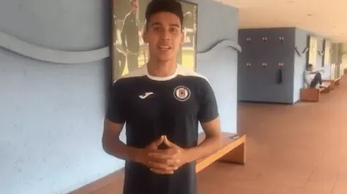 Guillermo Fernández luego de finalizar su primer entrenamiento.