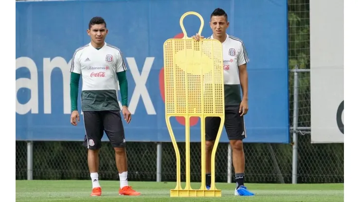 Pineda y Alvarado juntos en la selección.