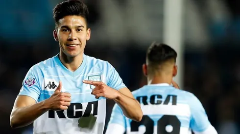 Guillermo Fernández en un partido de Racing Club.