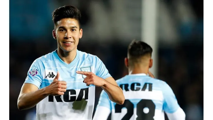 Guillermo Fernández en un partido de Racing Club.