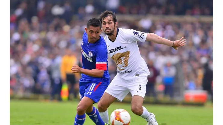 Cruz Azul visitando a Pumas en CU.