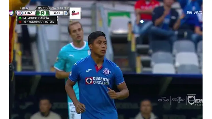 Jorge Luis García debutó hoy por Cruz Azul.