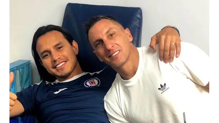 Giménez y Flores compartieron en La Noria.