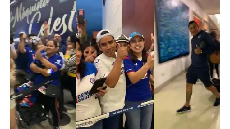 Cruz Azul salió rodeado de aficionados.