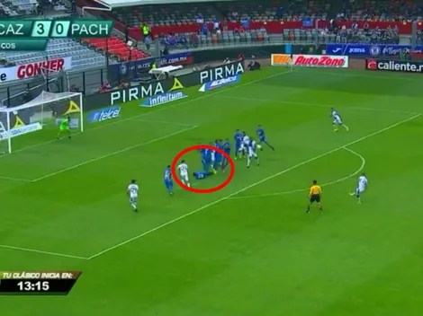 La curiosa posición de Rafael Baca en el gol de Pachuca