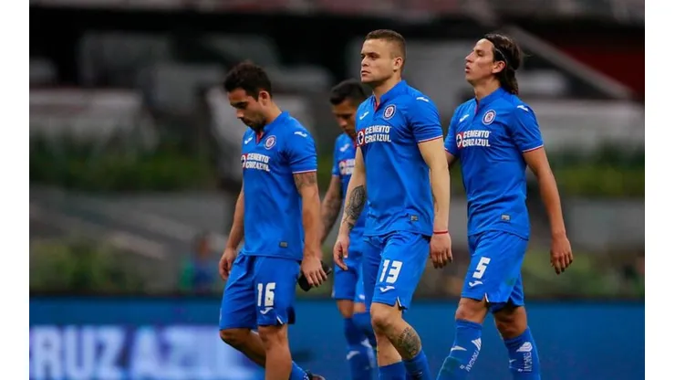 Cruz Azul en la derrota frente a Santos Laguna.