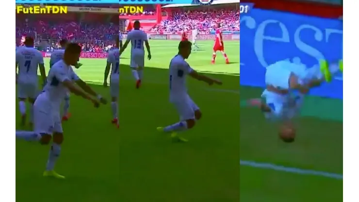 Orbelín Pineda festejó su gol bailando.