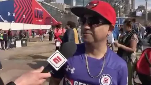 Un fanático de Cruz Azul está en Atlanta este fin de semana.