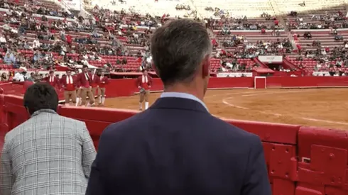 Pedro Caixinha dirigió a los forcados en la Plaza México.