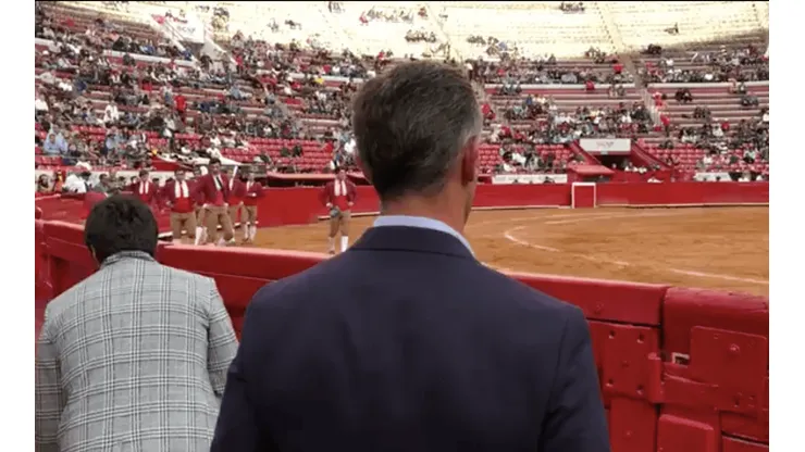 Pedro Caixinha dirigió a los forcados en la Plaza México.
