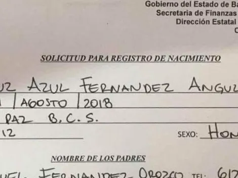 Negaron el nombre Cruz Azul a niño de Baja California Sur