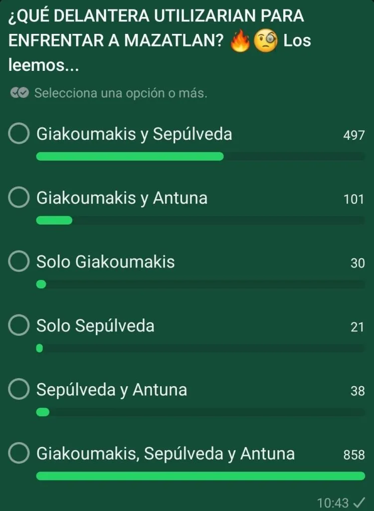 La delantera que quiere la afición de Cruz Azul para enfrentar a Mazatlán. (Encuesta Vamos Azul)