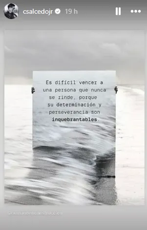 El mensaje de Salcedo en Instagram