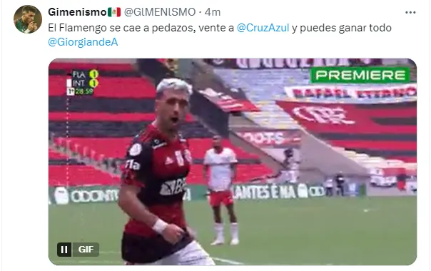 Comentario de fanático en redes sociales