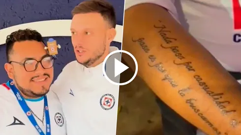 Martín Anselmi tuvo un encuentro especial con un aficionado de Cruz Azul.
