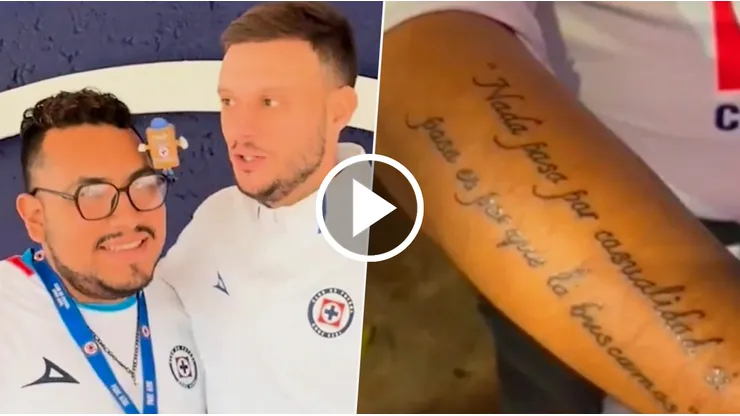 Martín Anselmi tuvo un encuentro especial con un aficionado de Cruz Azul.