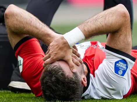 Giménez abandona el partido del Feyenoord a la media hora