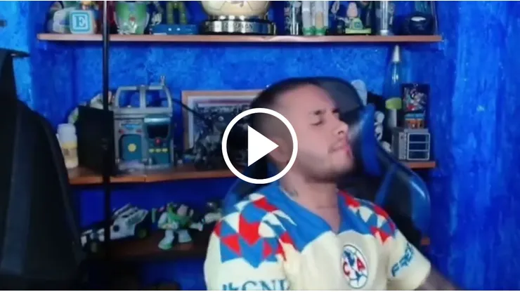 El influencer identificado con América la pasó mal ante Cruz Azul.