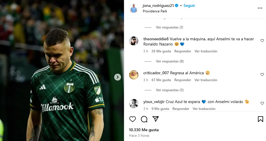 Reacciones de la afición de Cruz Azul en el posteo del delantero (IG)